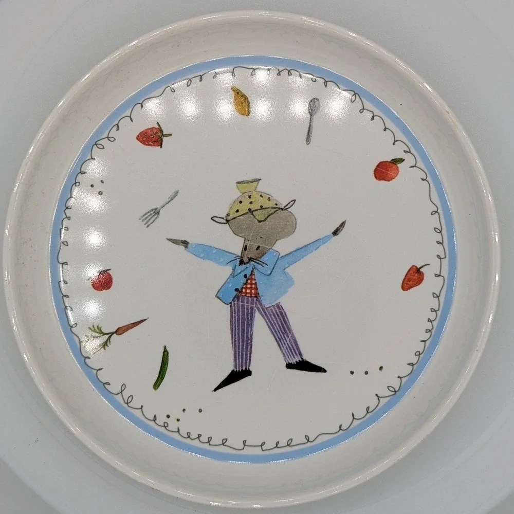 IKEA Fabler Mouse Melamine Plate Silke Leffler Juggling Mouse Kids Non-Skid